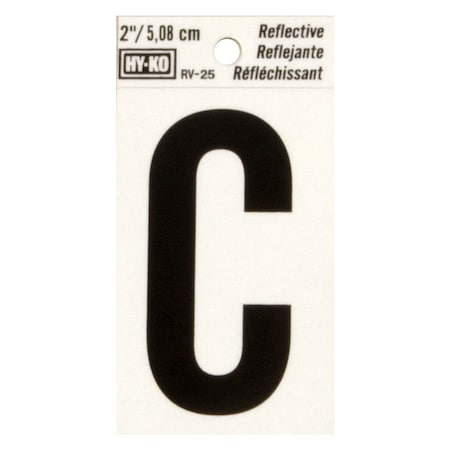 Hy-Ko 2In Reflective Letter C, 10PK B00415